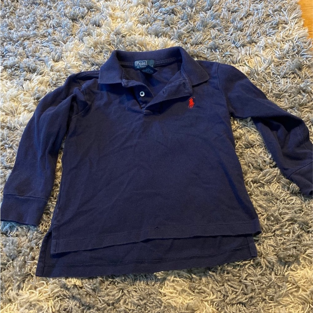 Polo by Ralph Lauren Kids' Dark Blue Long Sleeve Polo